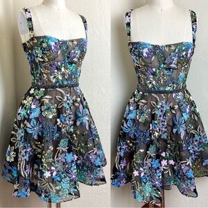 $650 Bronx & Banco Mademoiselle Sequin Party Mini Dress